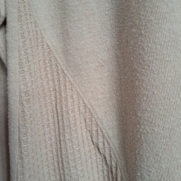 Olivia Sky Tan Sweater With Waffled Sides - Picture 6 of 8